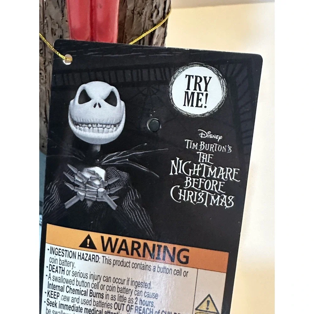 NWT Disney Nightmare Before Christmas Jack‎ & Sally Battery Lit Candle Stick Set
